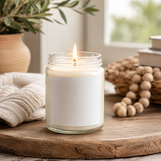 Candle Clear Jar 9oz | Printed Mint